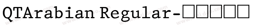 QTArabian Regular字体转换